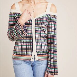 Anthropologie Multicolor Off-the-Shoulder Sweater